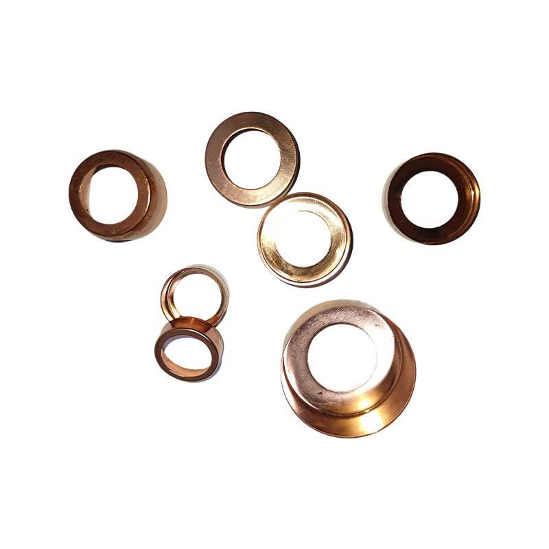 How can we improve the stamping precision of speaker short circuit ring stretched copper through mold design optimization?